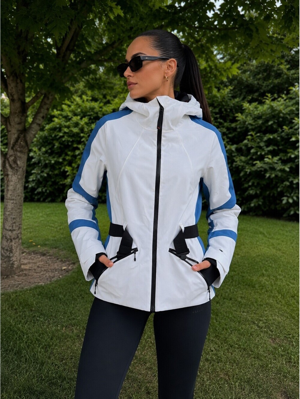 Bogner Fire + Ice Women's Technical Ski Jacket White Blue Storage Location: A-13